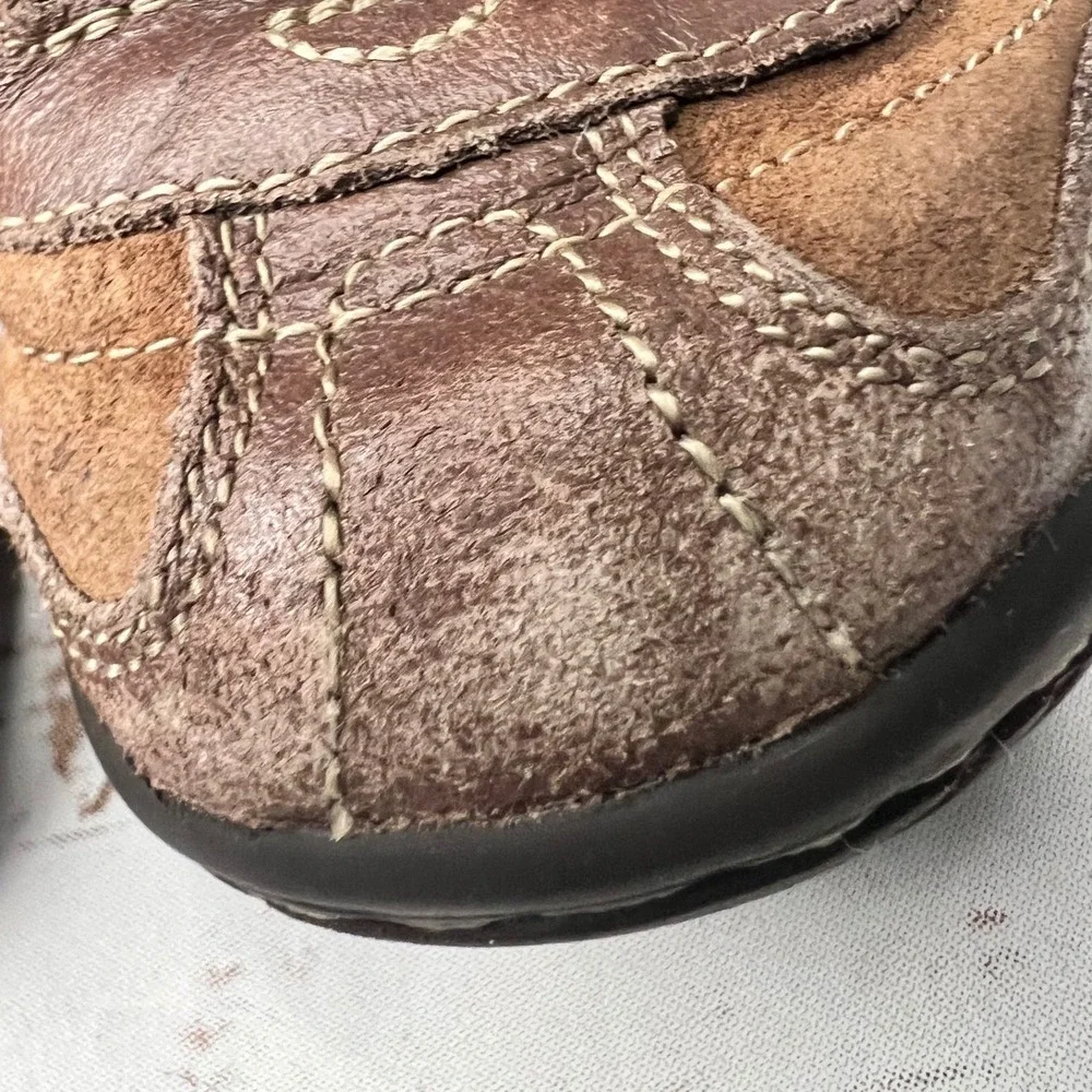 Stride Rite SRT Sneakers‎ Brown Leather Hook and Loop Toddler Size 5.5W